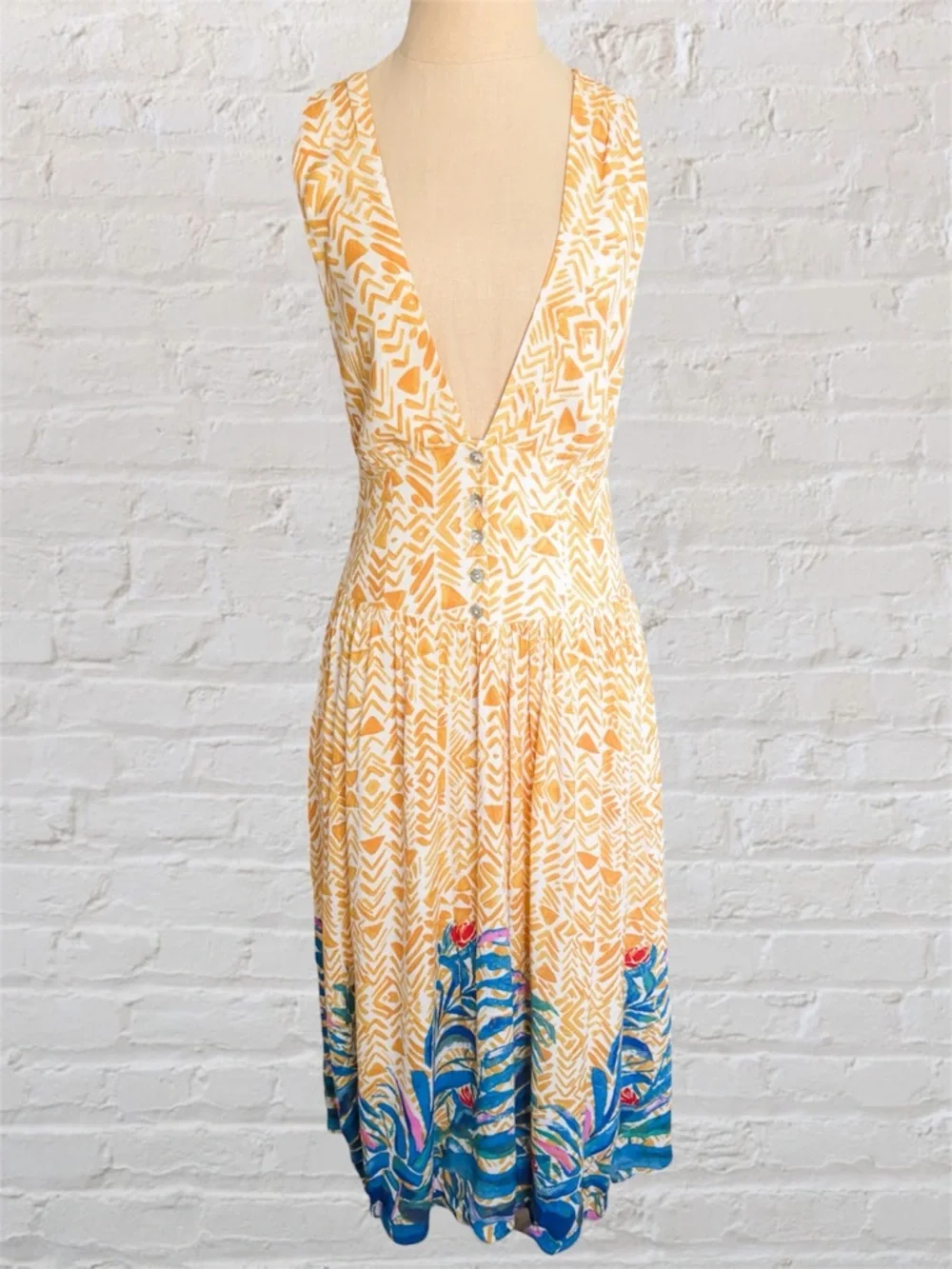 Free People Hot House Tropical Midi Dress